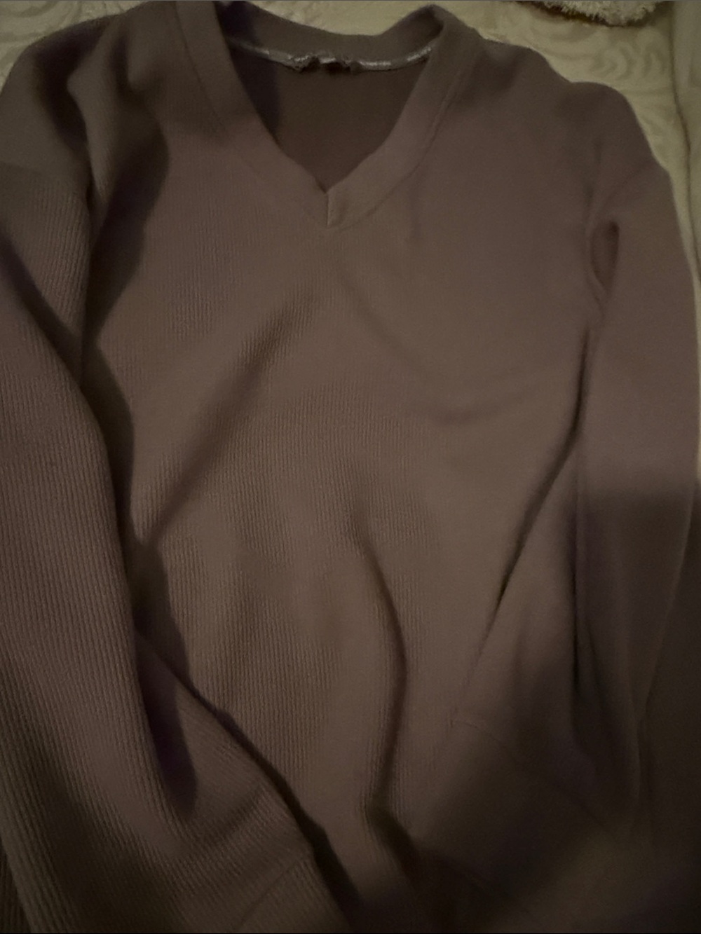 Marc New York Men's V-Neck Sweater in Mauve